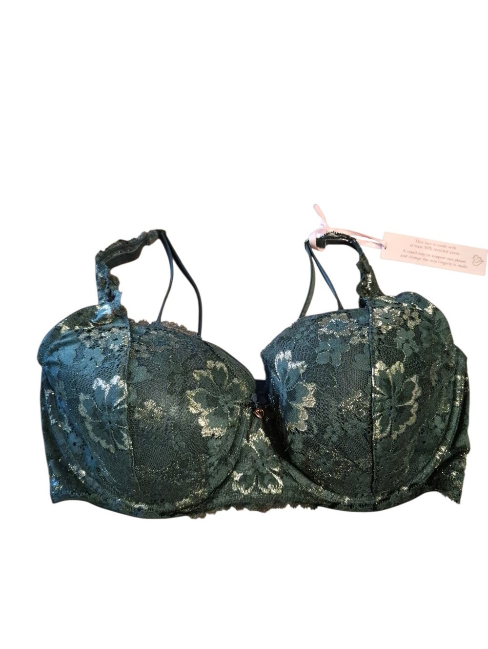 NWT Victoria's Secret Lined Demi Lace Bra - 38DD.             U6